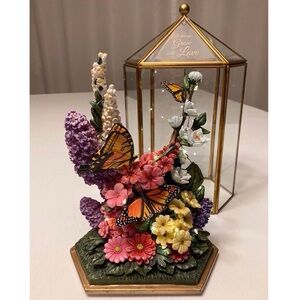 The Illuminated “Delicate Treasures” Glass Garden Gazebo Masterpiece #A3422